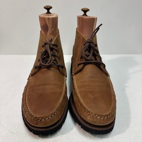 WORN TWICE Quoddy Telos Chukka Capetown Trail Brown Handsewn Made in USA 11.5 - Picture 2 of 13